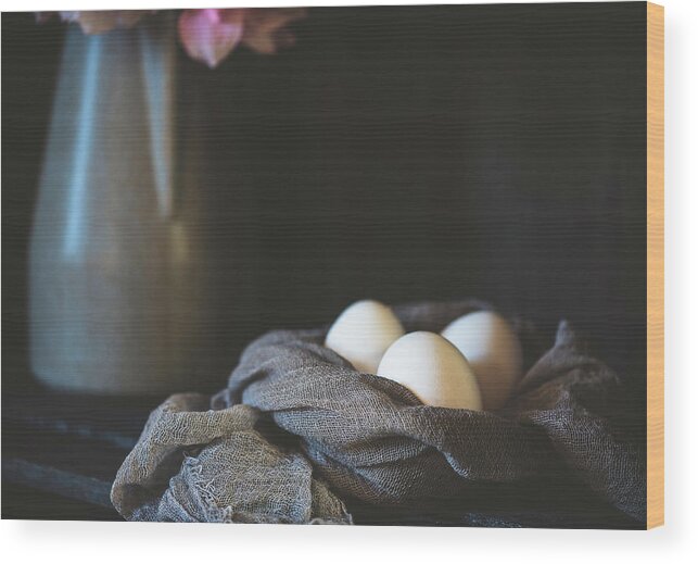 Eggs Wood Print featuring the photograph Eggs by Lori Rowland