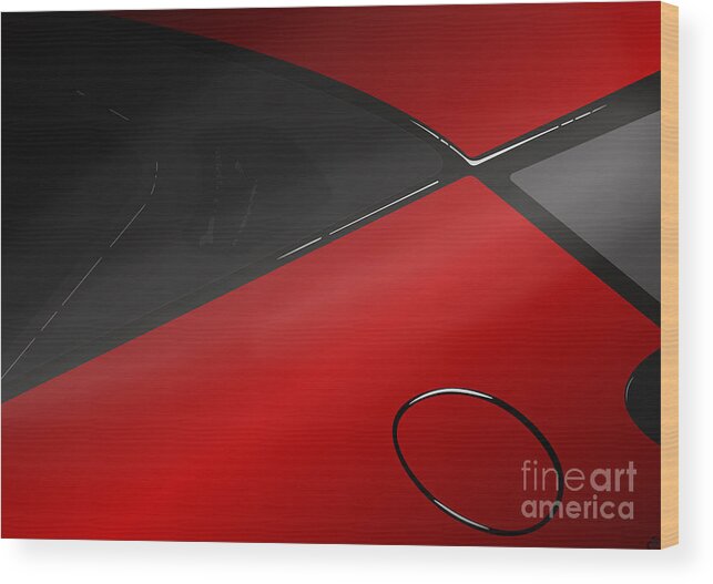 Sports Car Wood Print featuring the digital art Evora X Design Great British Sports Cars - Red by Moospeed Art