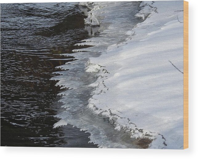 Ice Wood Print featuring the photograph Feathered Ice by Nicola Finch