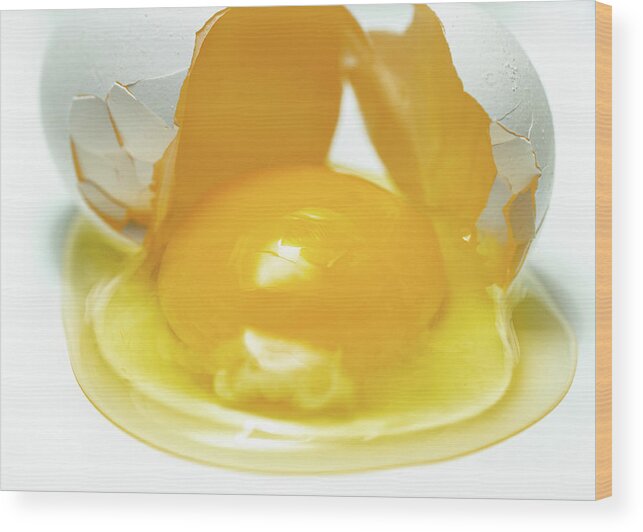 Food Wood Print featuring the photograph Food Photography - Egg by Amelia Pearn