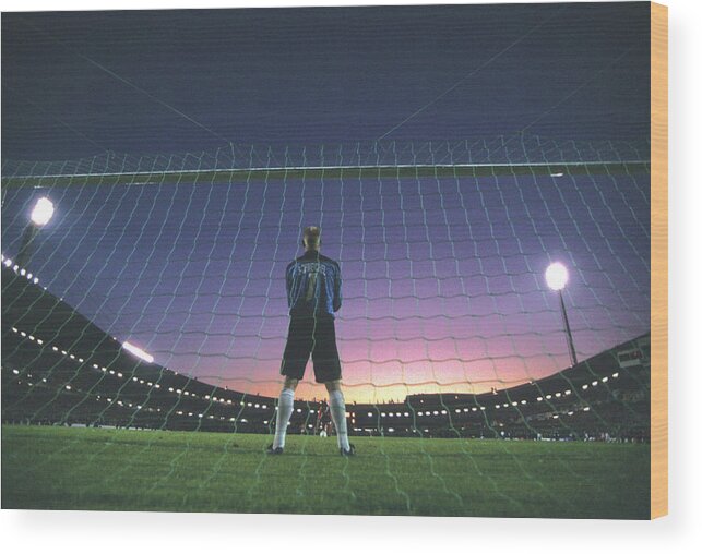 Atmosphere Wood Print featuring the photograph Fussball Em Schweden 1992 by Lutz Bongarts