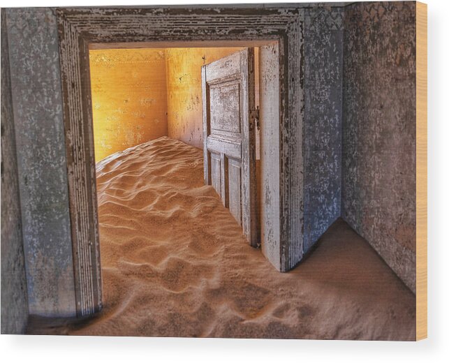 Kolmanskop Wood Print featuring the photograph Golden Hour by Rand Ningali
