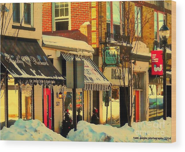 Photo Art Wood Print featuring the photograph Hues On The Rue by Tami Quigley