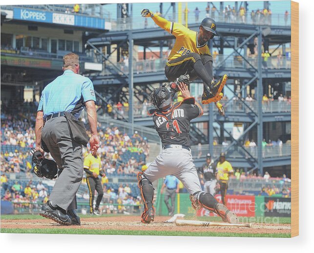 Event Wood Print featuring the photograph J. T. Realmuto by Justin Berl