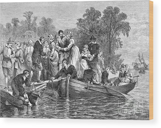 17th Century Wood Print featuring the photograph Jamestown Women by Granger