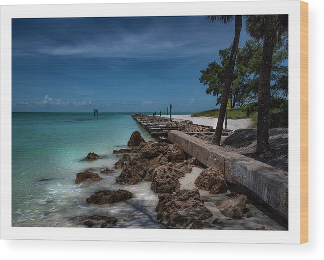 Anna Maria Island Wood Print featuring the photograph Jetty at Coquina Beach by ARTtography by David Bruce Kawchak
