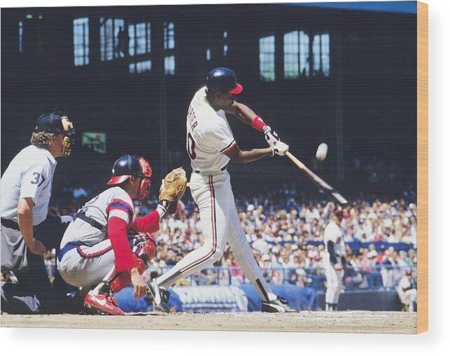 1980-1989 Wood Print featuring the photograph Joe Carter by Ronald C. Modra/sports Imagery