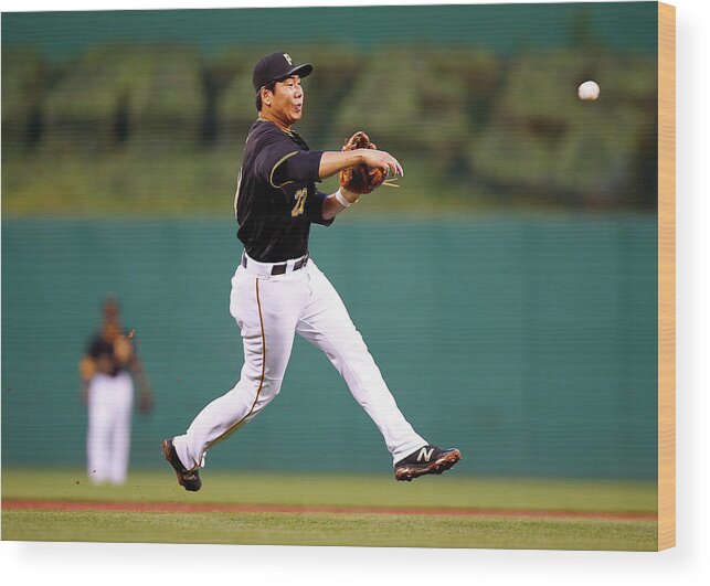 Second Inning Wood Print featuring the photograph Jung Ho Kang by Jared Wickerham