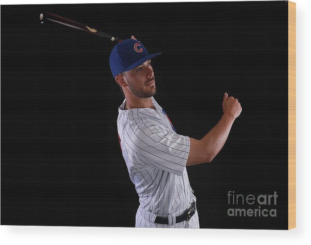 Media Day Wood Print featuring the photograph Kris Bryant by Gregory Shamus