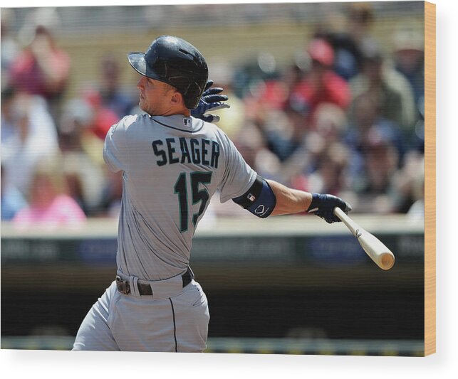 American League Baseball Wood Print featuring the photograph Kyle Seager by Hannah Foslien