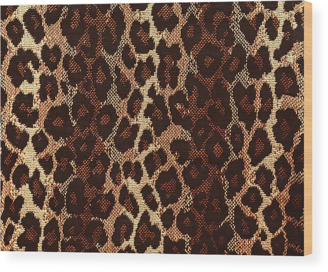 Leopard Print Wood Print featuring the photograph Leopard Print by Susan Rissi Tregoning