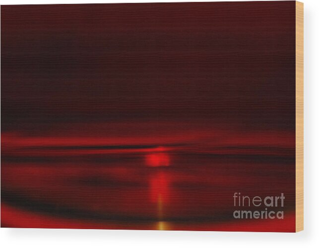 Liquid Wood Print featuring the photograph Liquid Sunset 5 by Stephanie Gambini
