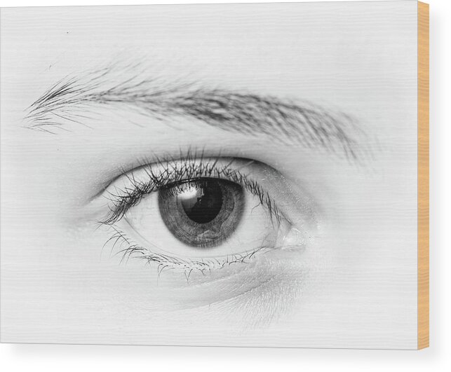 Eyes Wood Print featuring the photograph Macro Photography - Eye by Amelia Pearn