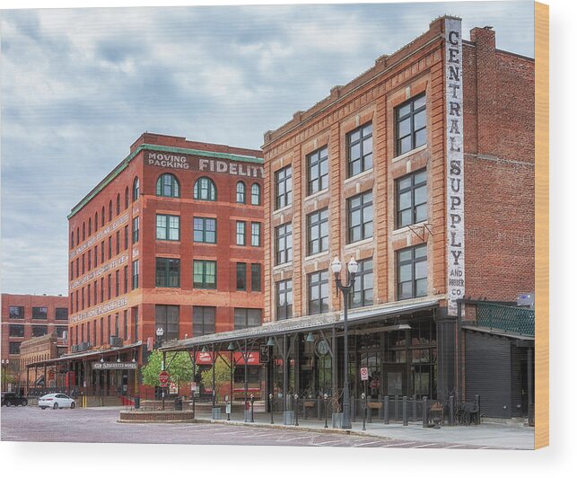 Old Market District Wood Print featuring the photograph Mercer Block Number Three - Omaha - Old Market by Susan Rissi Tregoning
