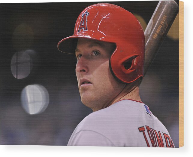 People Wood Print featuring the photograph Mike Trout by Al Messerschmidt