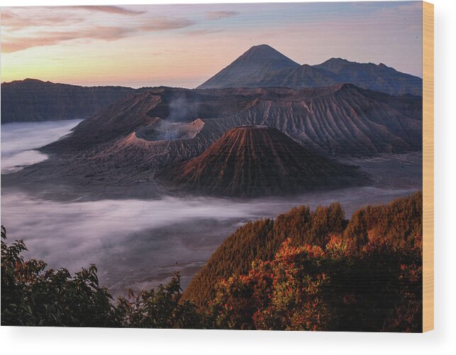 Mount Wood Print featuring the photograph Kingdom Of Fire - Mount Bromo, Java. Indonesia by Earth And Spirit