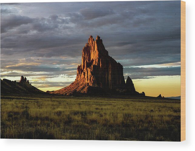 Navajo Wood Print featuring the photograph Navajo Nation - Ship Rock, New Mexico by Earth And Spirit