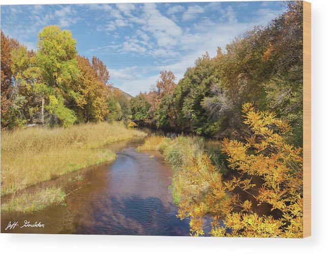 Arizona Wood Print featuring the photograph Oak Creek in the Fall by Jeff Goulden