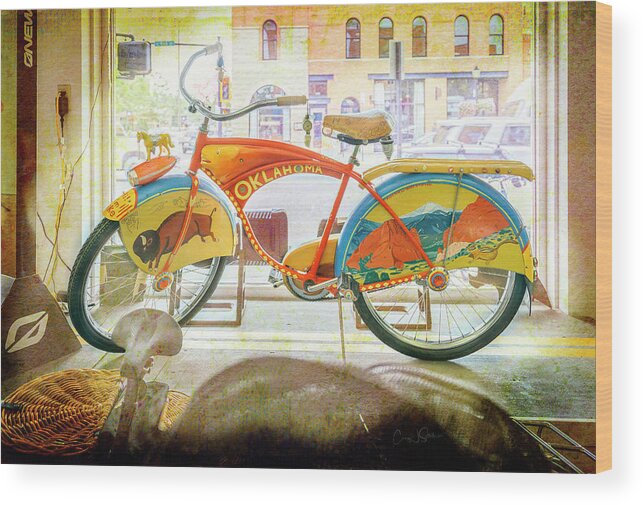 Bicycle Wood Print featuring the photograph Oklahoma Bicycle by Craig J Satterlee