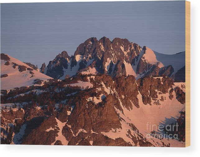 Dave Welling Wood Print featuring the photograph Ritter Ridge In The Minarets Eastern Sierras California by Dave Welling