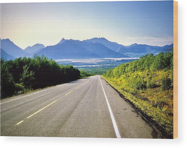 Badlands Wood Print featuring the photograph Road to the Badlands by Gordon James