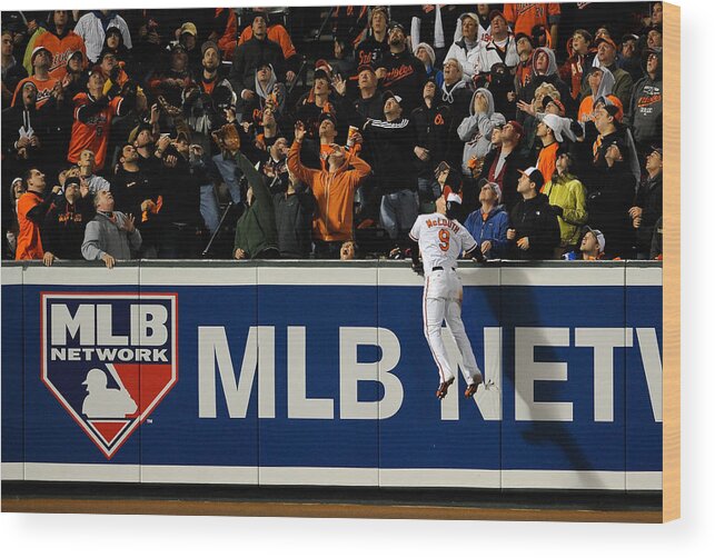 Ninth Inning Wood Print featuring the photograph Russell Martin and Nate Mclouth by Patrick McDermott