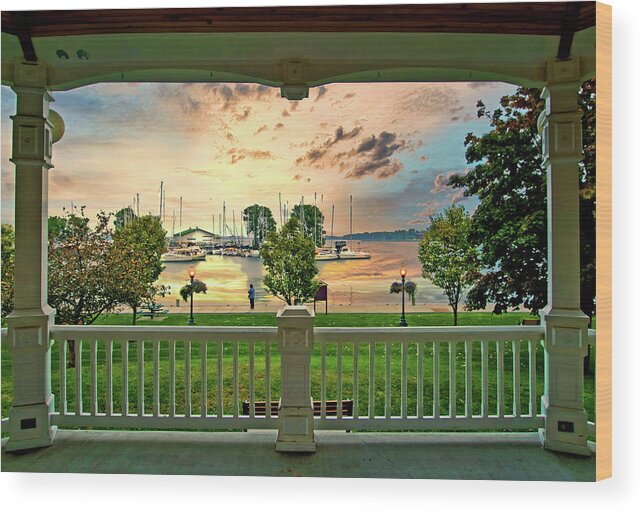 Harbor Wood Print featuring the photograph Sacket's Harbor, NY by Bill Jonscher