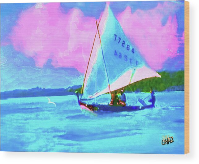 Southseas Wood Print featuring the painting Sailing The Islands by CHAZ Daugherty