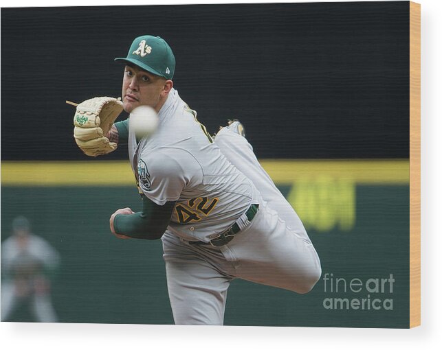 Second Inning Wood Print featuring the photograph Sean Manaea by Lindsey Wasson