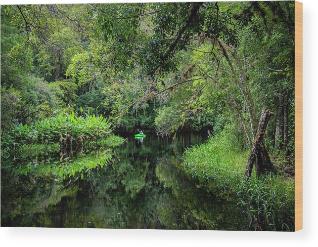 Kayak Wood Print featuring the photograph Serenity by Dart Humeston