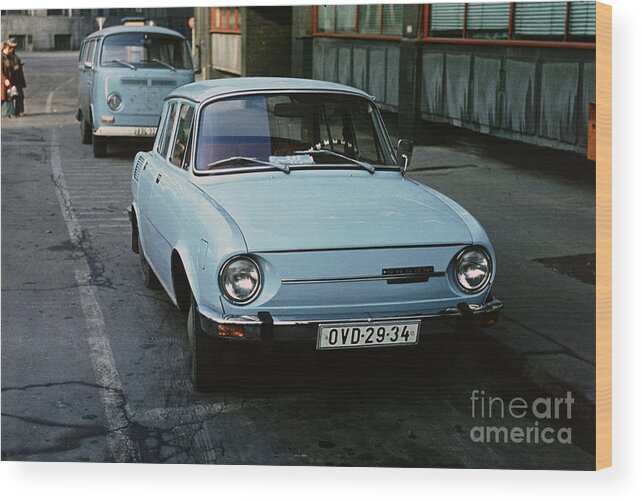 Skoda Wood Print featuring the photograph Skoda 100L by Oleg Konin