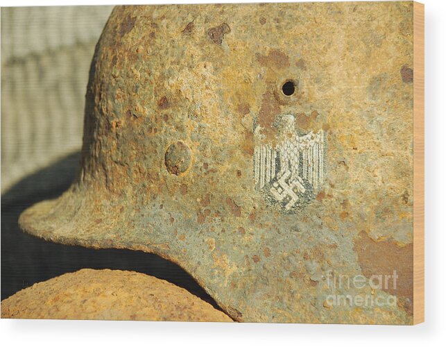 Steel Wood Print featuring the photograph Steel Helmet by Oleg Konin