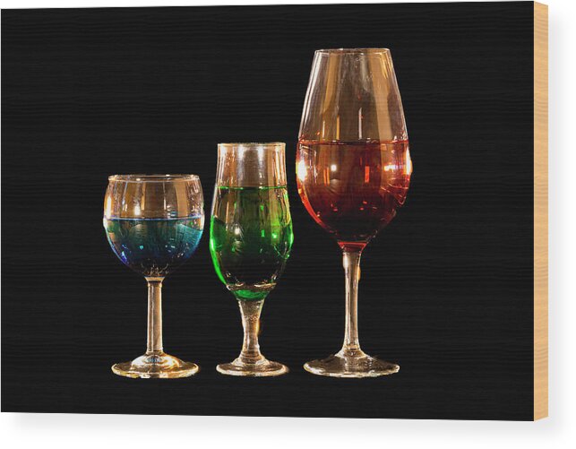 2020-03-11 Wood Print featuring the photograph Stemware by Phil And Karen Rispin