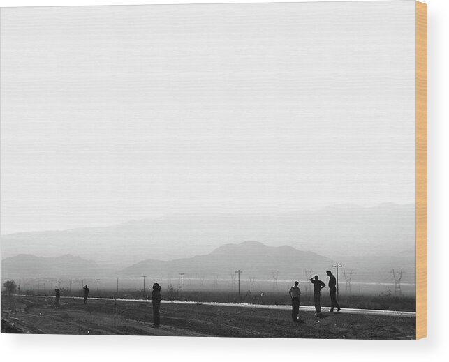 Mojave Wood Print featuring the photograph Stranded by Mark Gomez