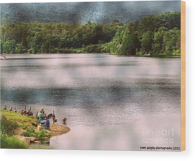 Summer Wood Print featuring the photograph Summer Postmarked From Leaser Lake by Tami Quigley