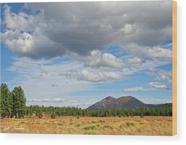 Arizona Wood Print featuring the photograph Sunset Crater from Bonito Park by Jeff Goulden