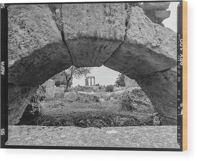  Wood Print featuring the photograph Temple of Apollo, Corinth by Ioannis Konstas