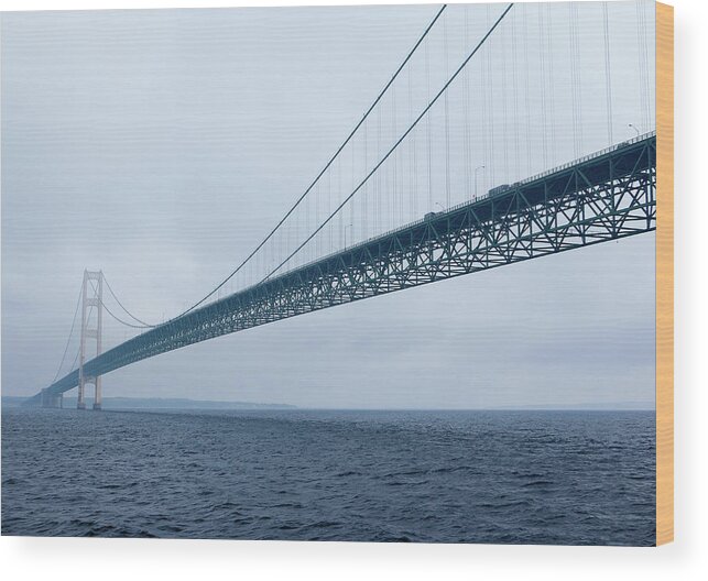 Mackinac Bridge Wood Print featuring the photograph The Mighty Mac by Rich S