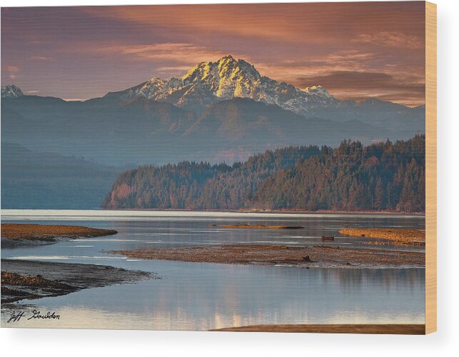 Bay Wood Print featuring the photograph The Brothers from Hood Canal by Jeff Goulden