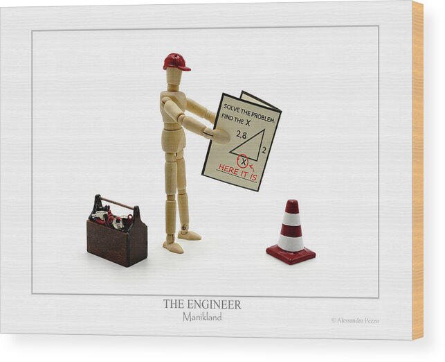 Alessandro Pezzo Wood Print featuring the photograph The Engineer by Alessandro Pezzo