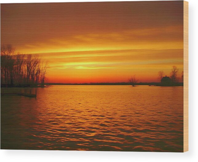 Custers Point Wood Print featuring the photograph The Golden Hour by Susan Hope Finley