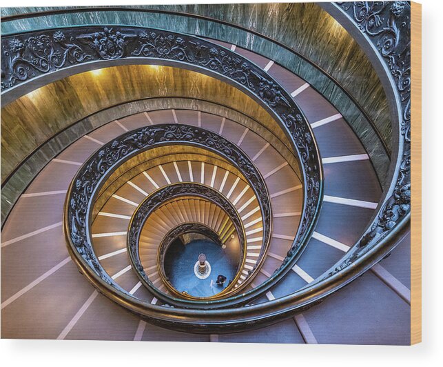 Spiral Wood Print featuring the photograph The Momo - Vatican by David Downs