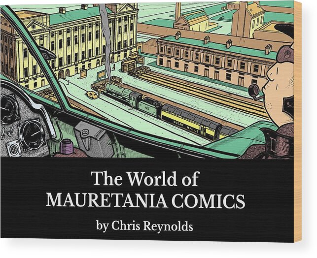 Station Wood Print featuring the digital art The World of Mauretania Comics by Chris Reynolds by Chris Reynolds