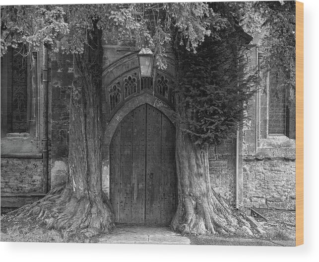 Door Wood Print featuring the photograph Tolkeins Door, St Edwards Church, Stow on the Wold, England, UK by Sarah Howard