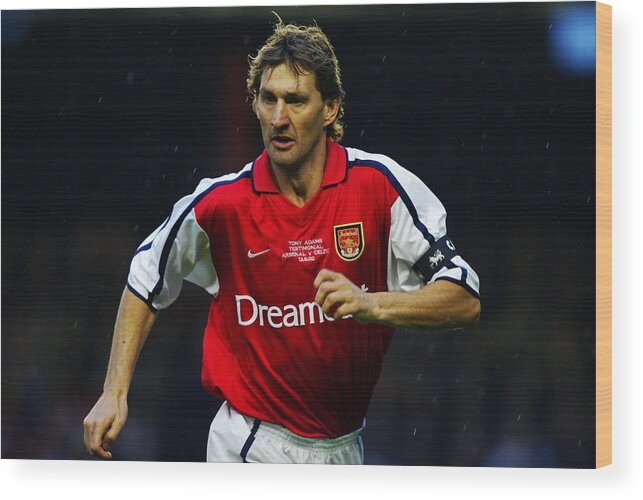 Tony Adams Wood Print featuring the photograph Tony Adams of Arsenal by Ben Radford