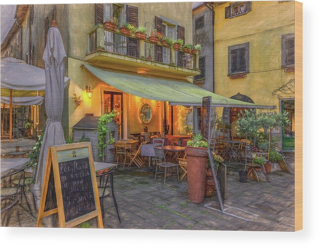 Tuscany Wood Print featuring the photograph Romance in Tuscany by Marcy Wielfaert