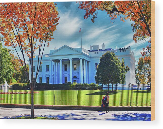 White House Wood Print featuring the photograph White House, November 2012 by Bill Jonscher