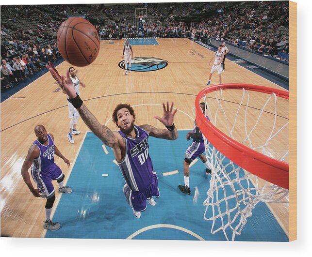 Nba Pro Basketball Wood Print featuring the photograph Willie Cauley-stein by Glenn James