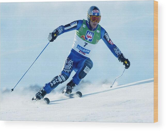 2003 Wood Print featuring the photograph Wintersport/Ski Alpin: Weltcup 03/04 by Sandra Behne