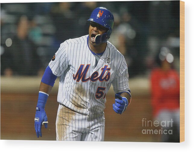 Yoenis Cespedes Wood Print featuring the photograph Yoenis Cespedes by Jim Mcisaac